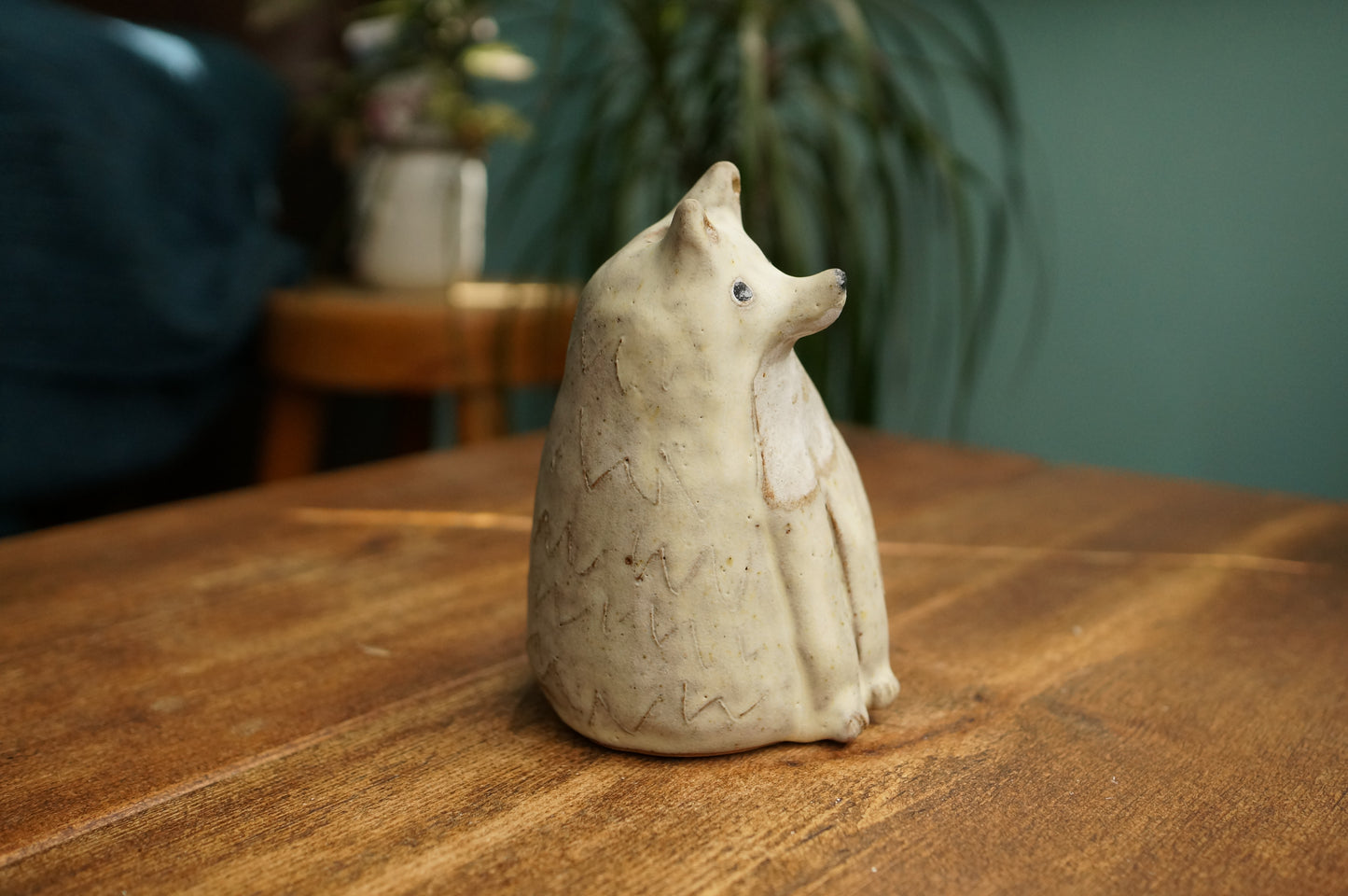 White Fox Vase