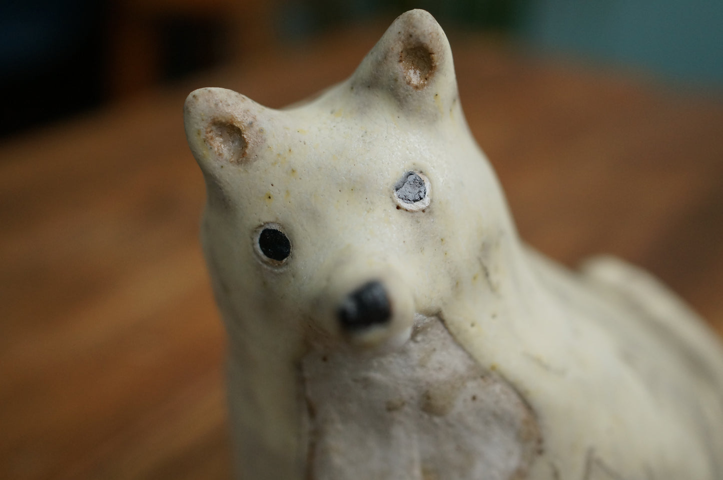 White Fox Vase