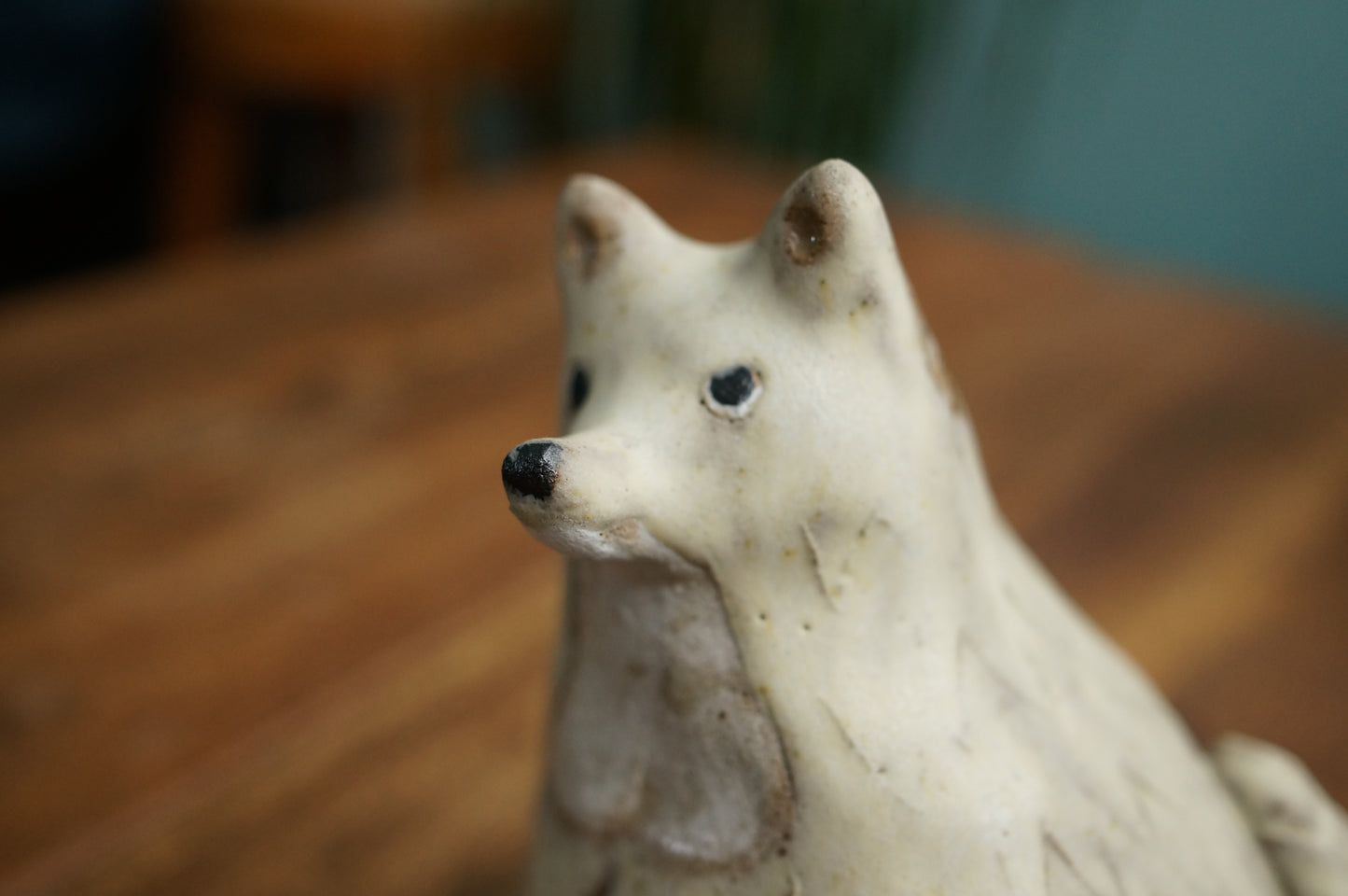 White Fox Vase