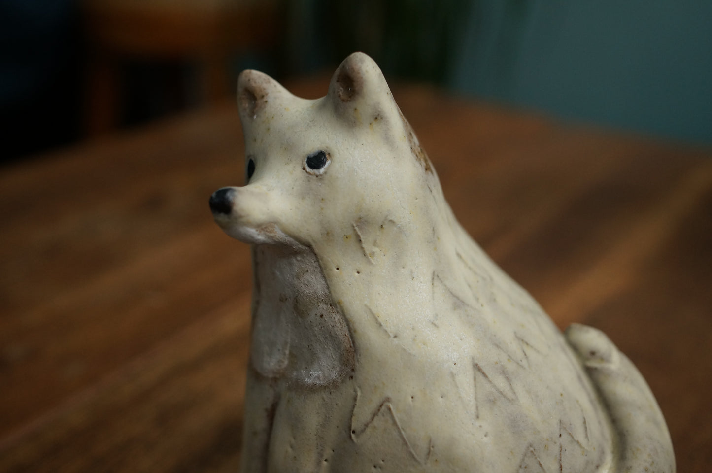 White Fox Vase