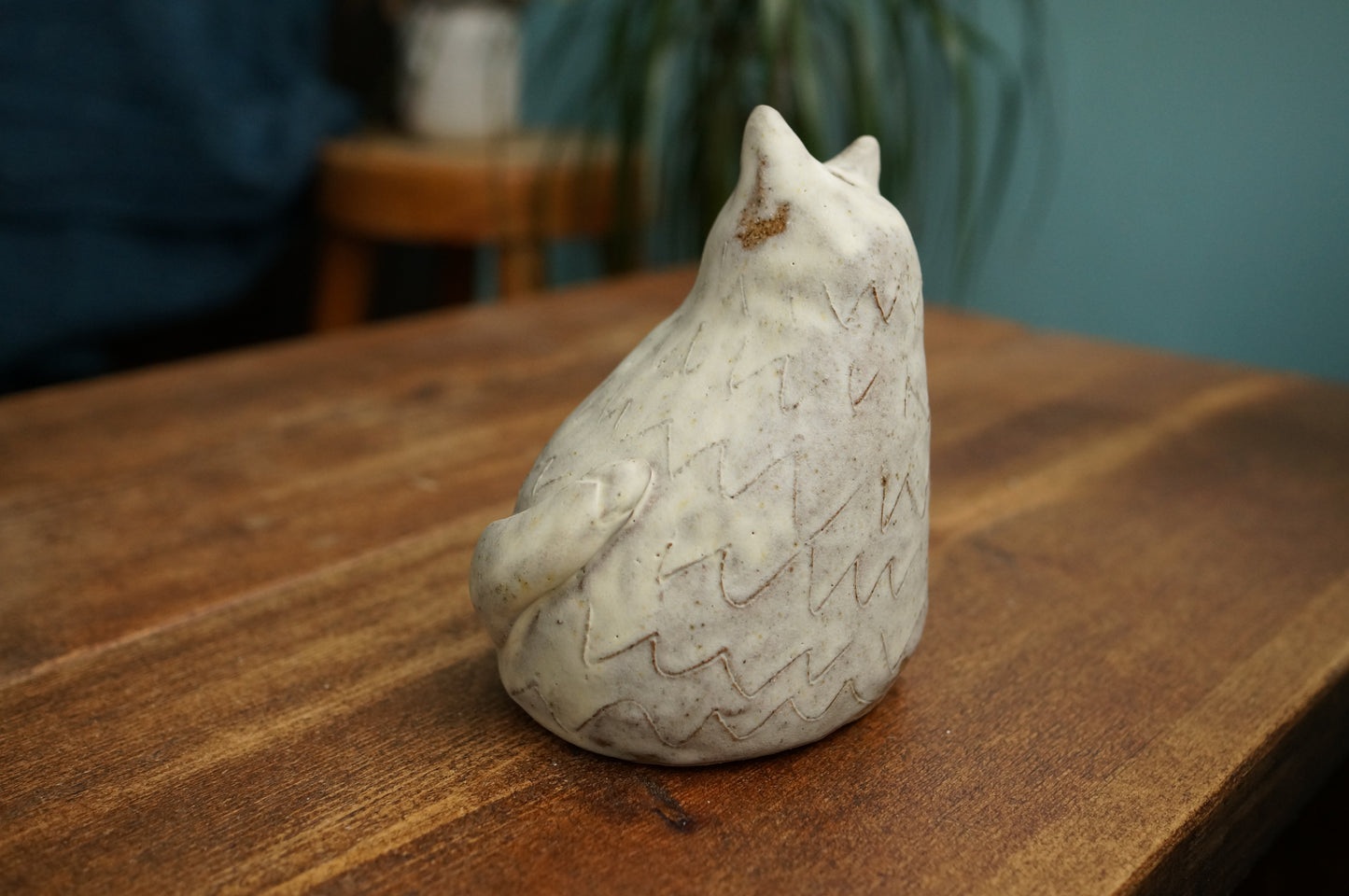 White Fox Vase