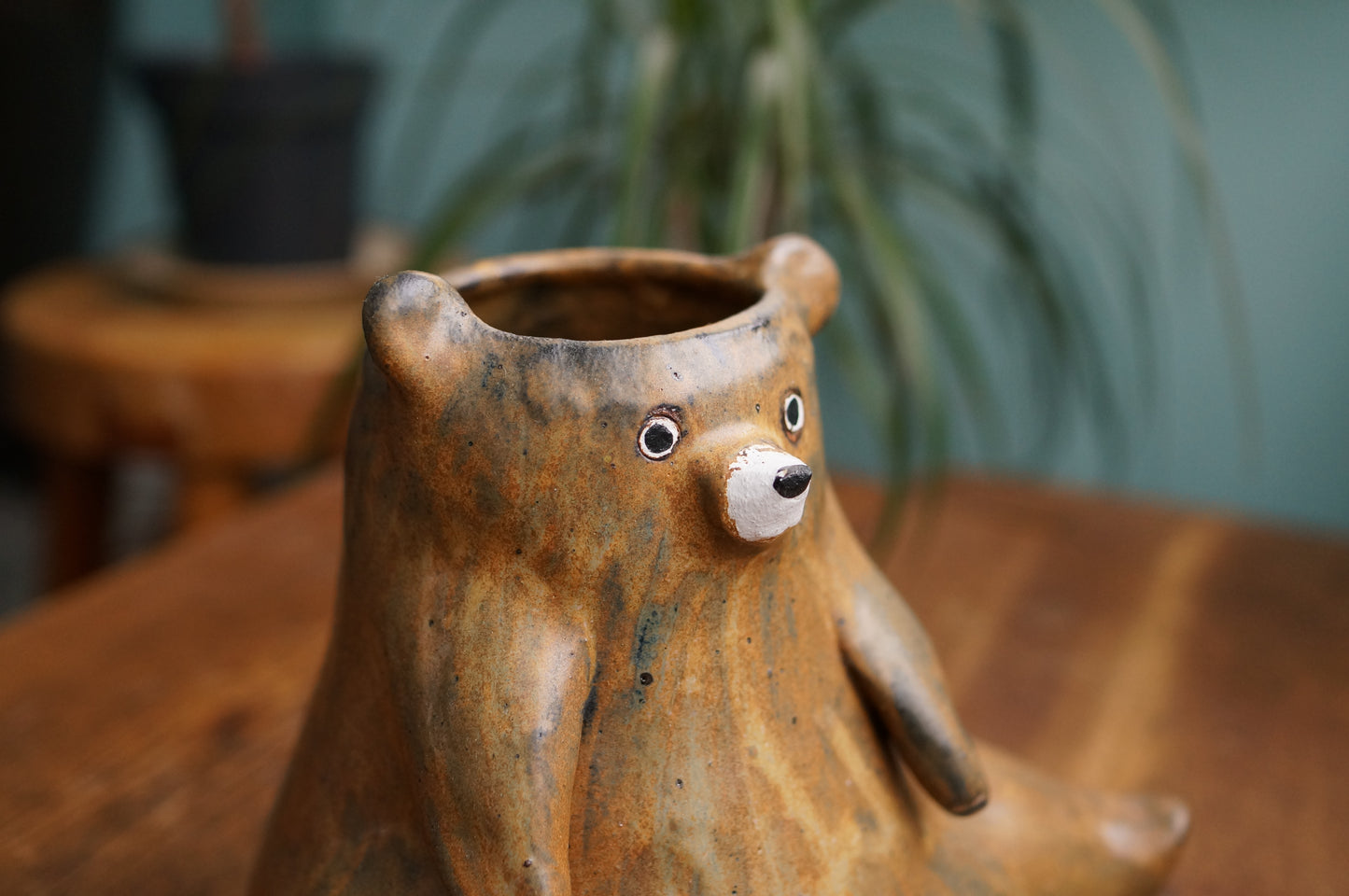 Brown Bear Vase