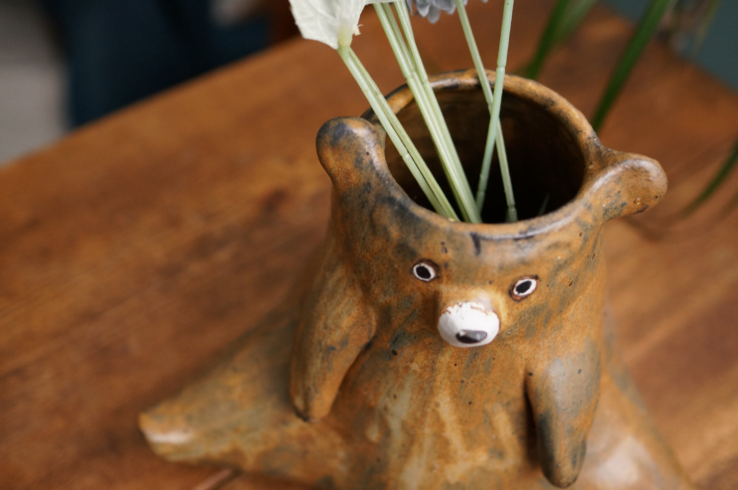 Brown Bear Vase