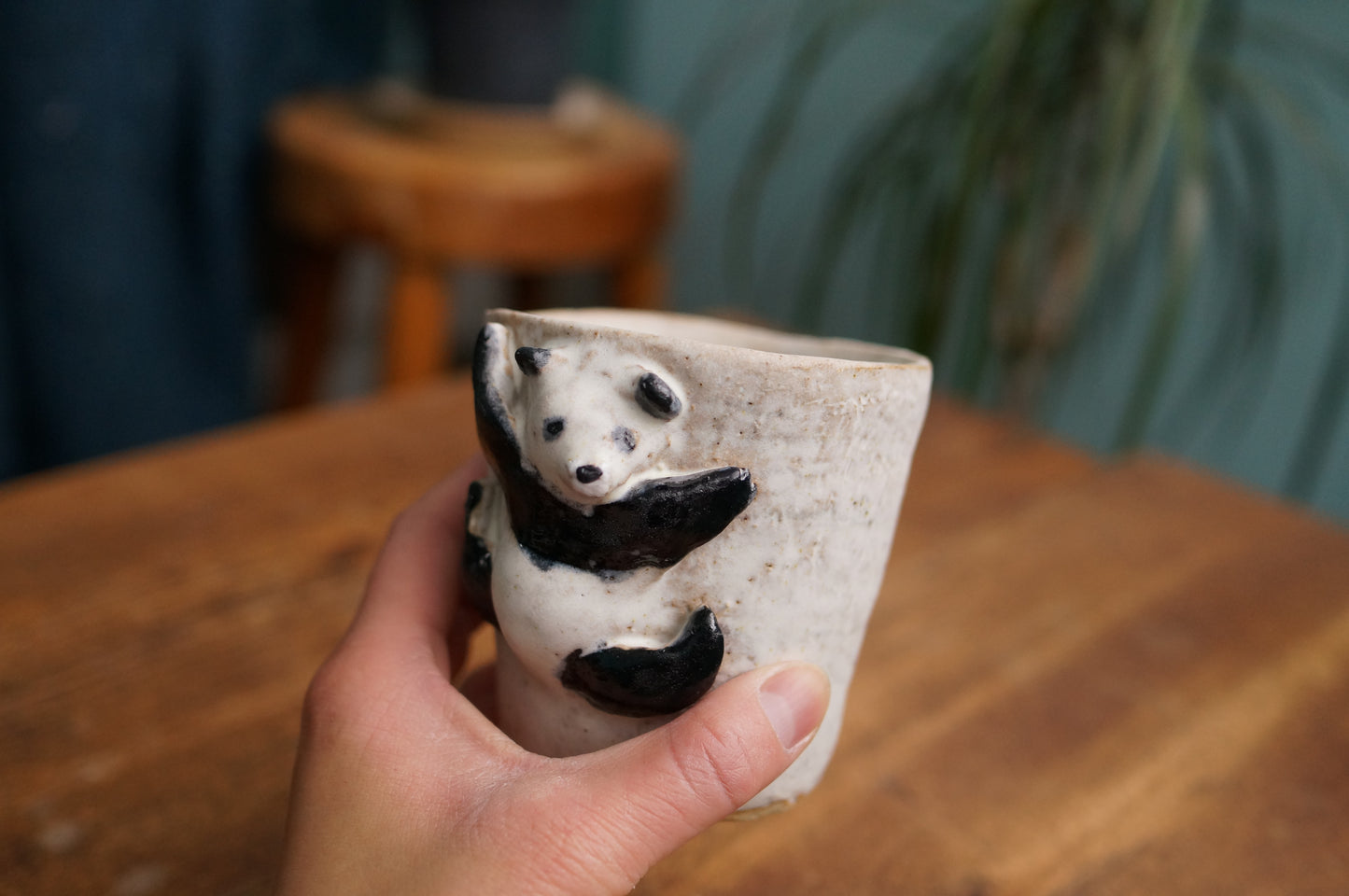 Handbuilt Panda Cup