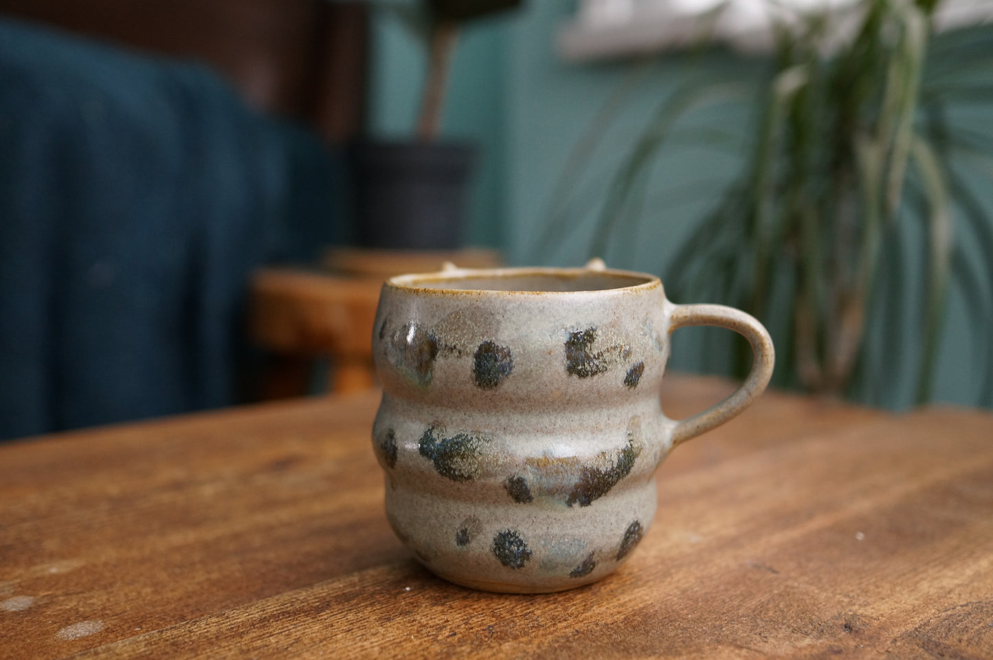 Small Grey Green Caterpillar Mug