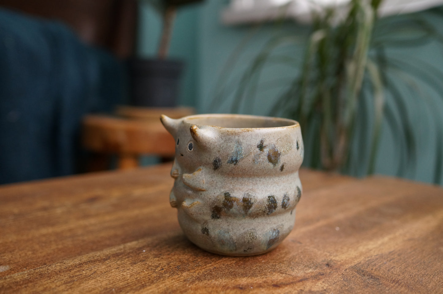Small Grey Green Caterpillar Mug