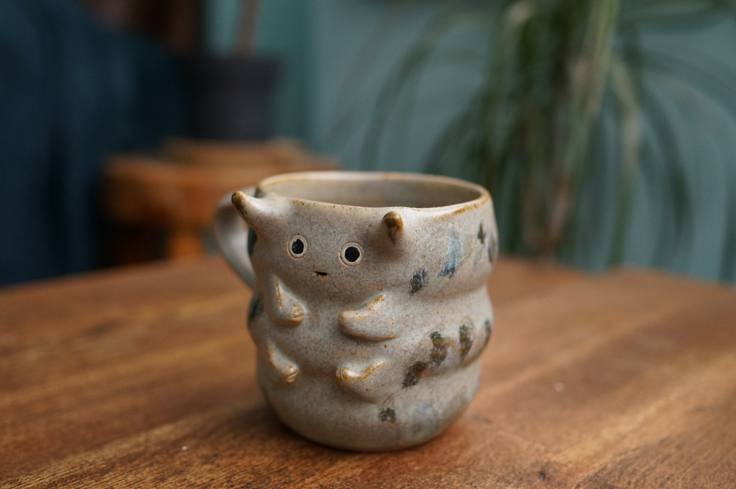 Small Grey Green Caterpillar Mug