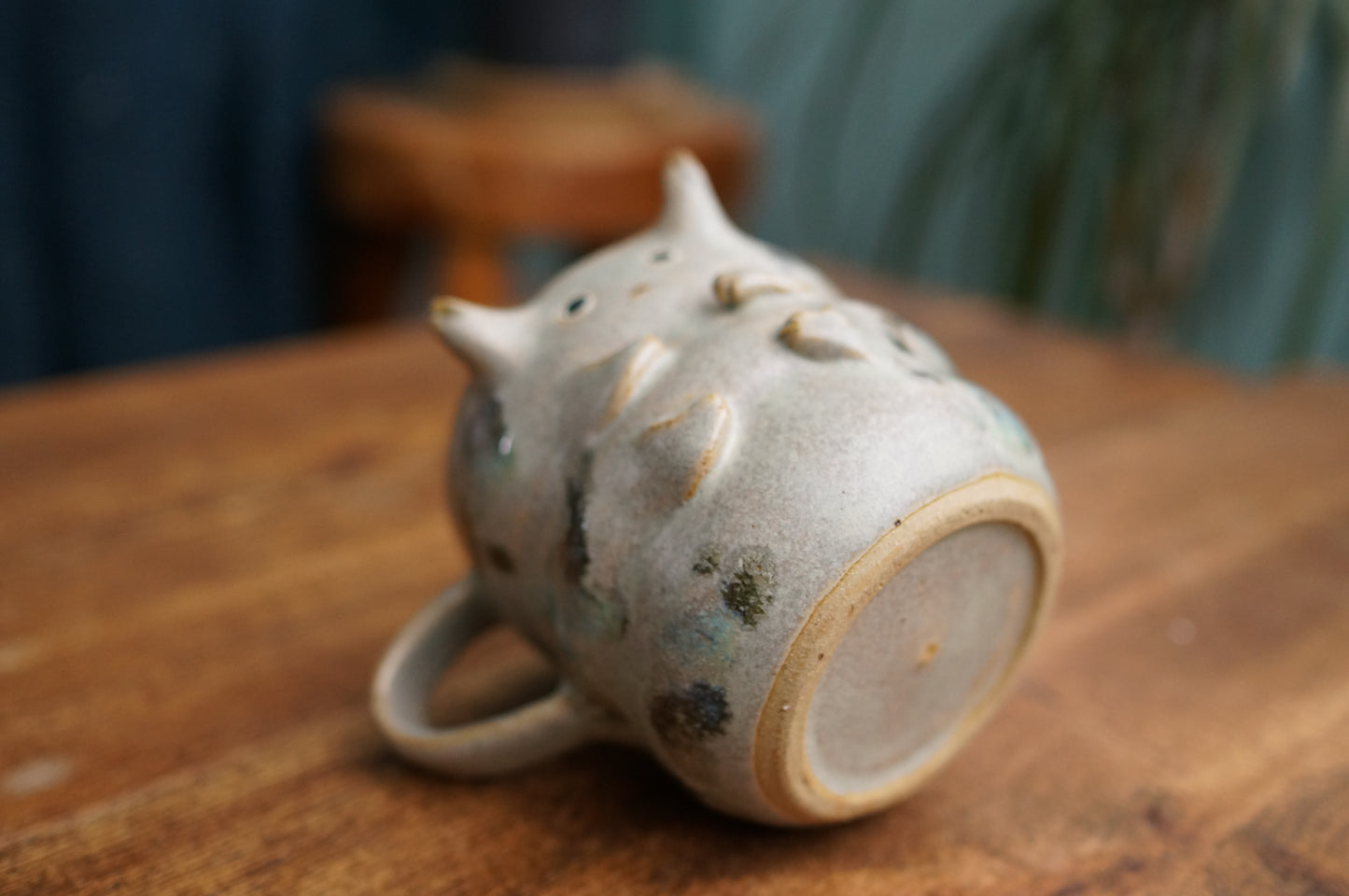 Small Grey Green Caterpillar Mug