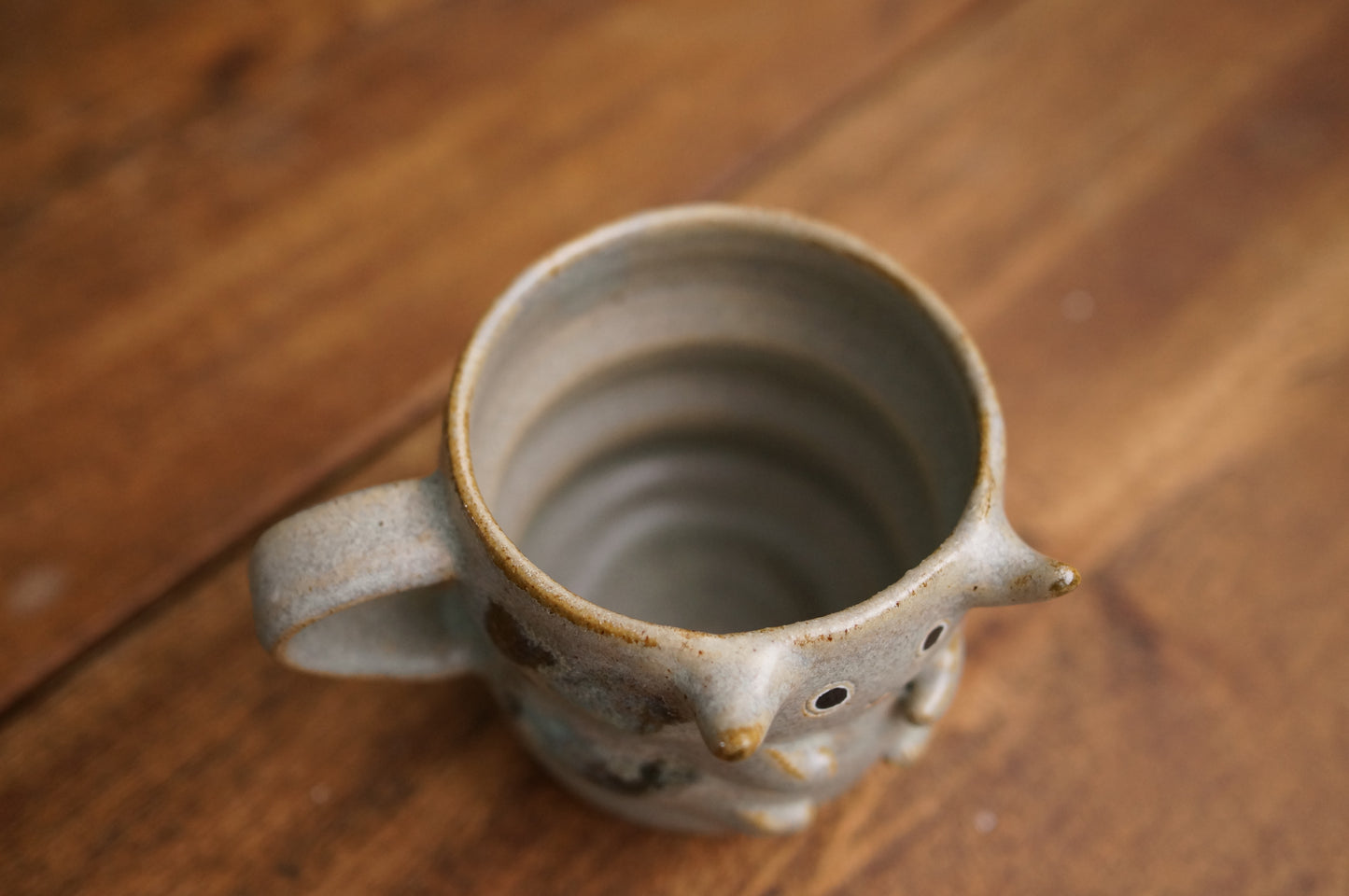 Small Grey Green Caterpillar Mug