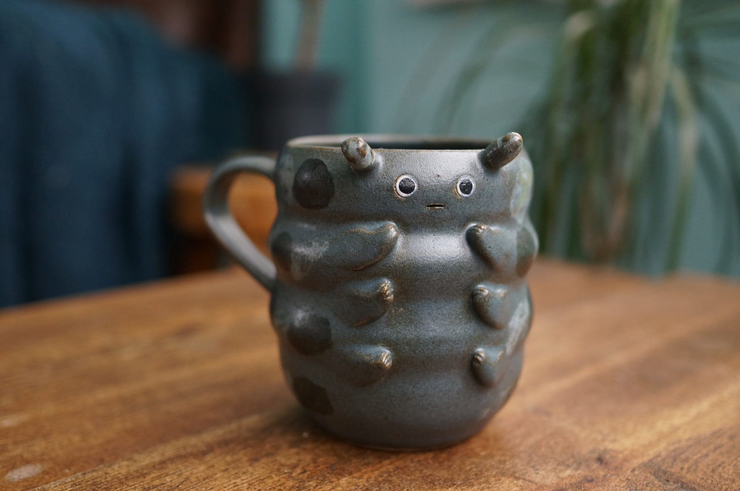 Blue Caterpillar Mug