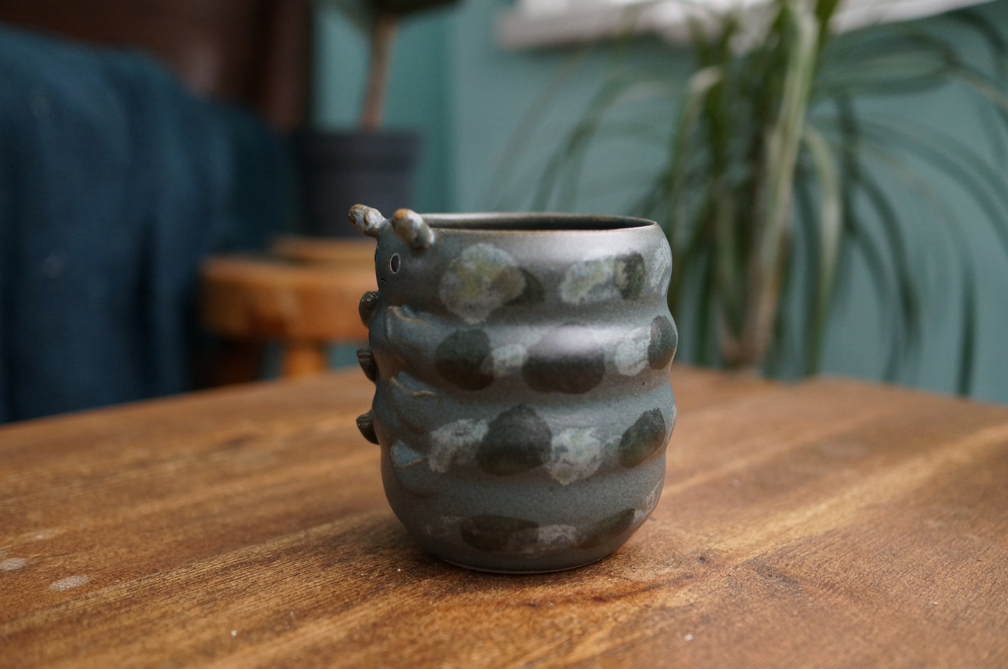 Blue Caterpillar Mug