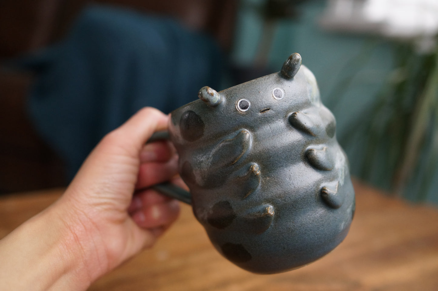 Blue Caterpillar Mug
