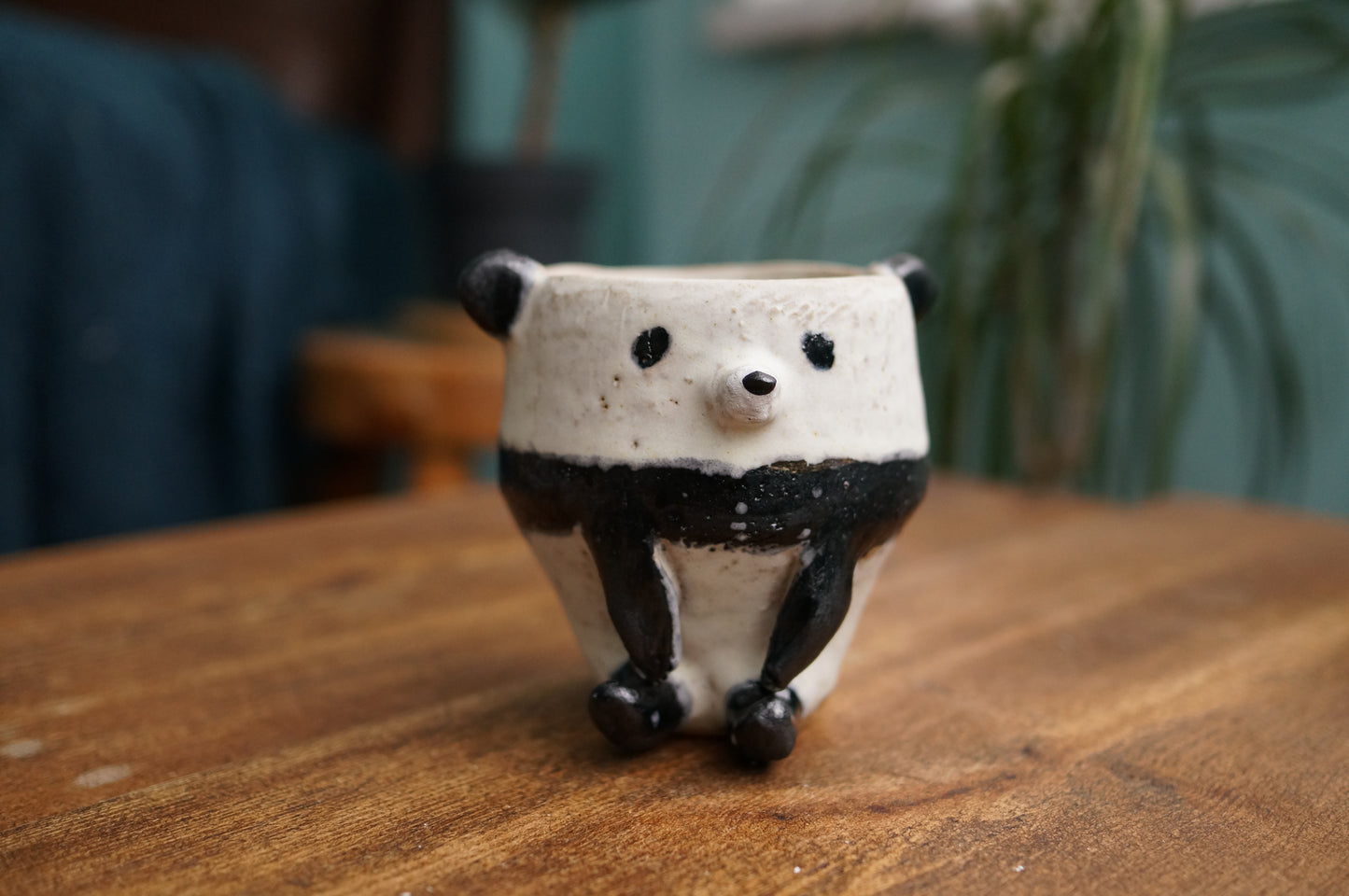 Handbuilt Sitting Panda Cup