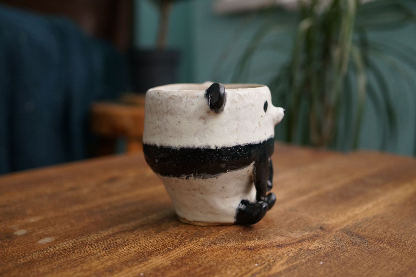 Handbuilt Sitting Panda Cup