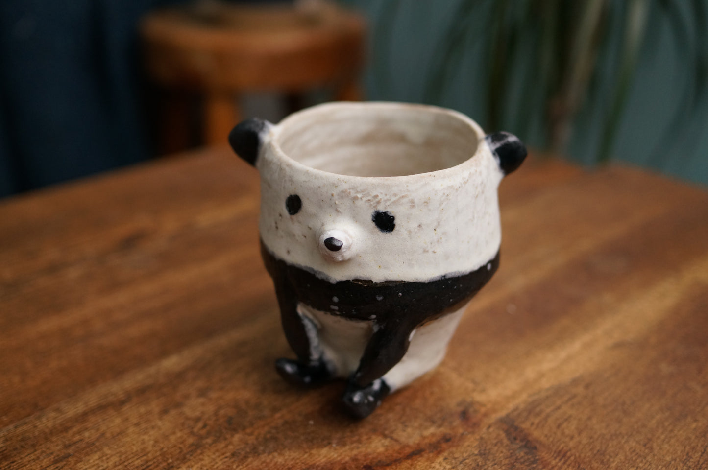 Handbuilt Sitting Panda Cup