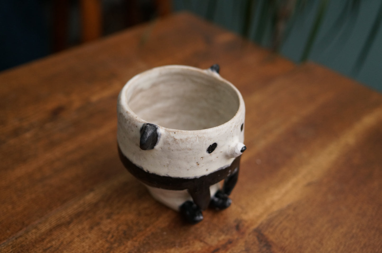 Handbuilt Sitting Panda Cup