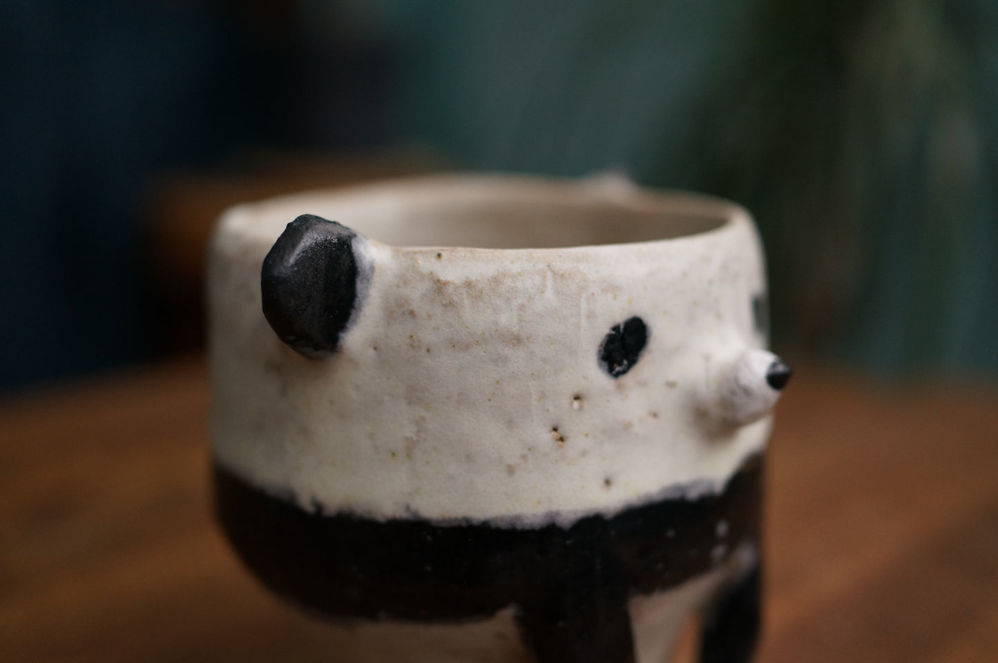 Handbuilt Sitting Panda Cup