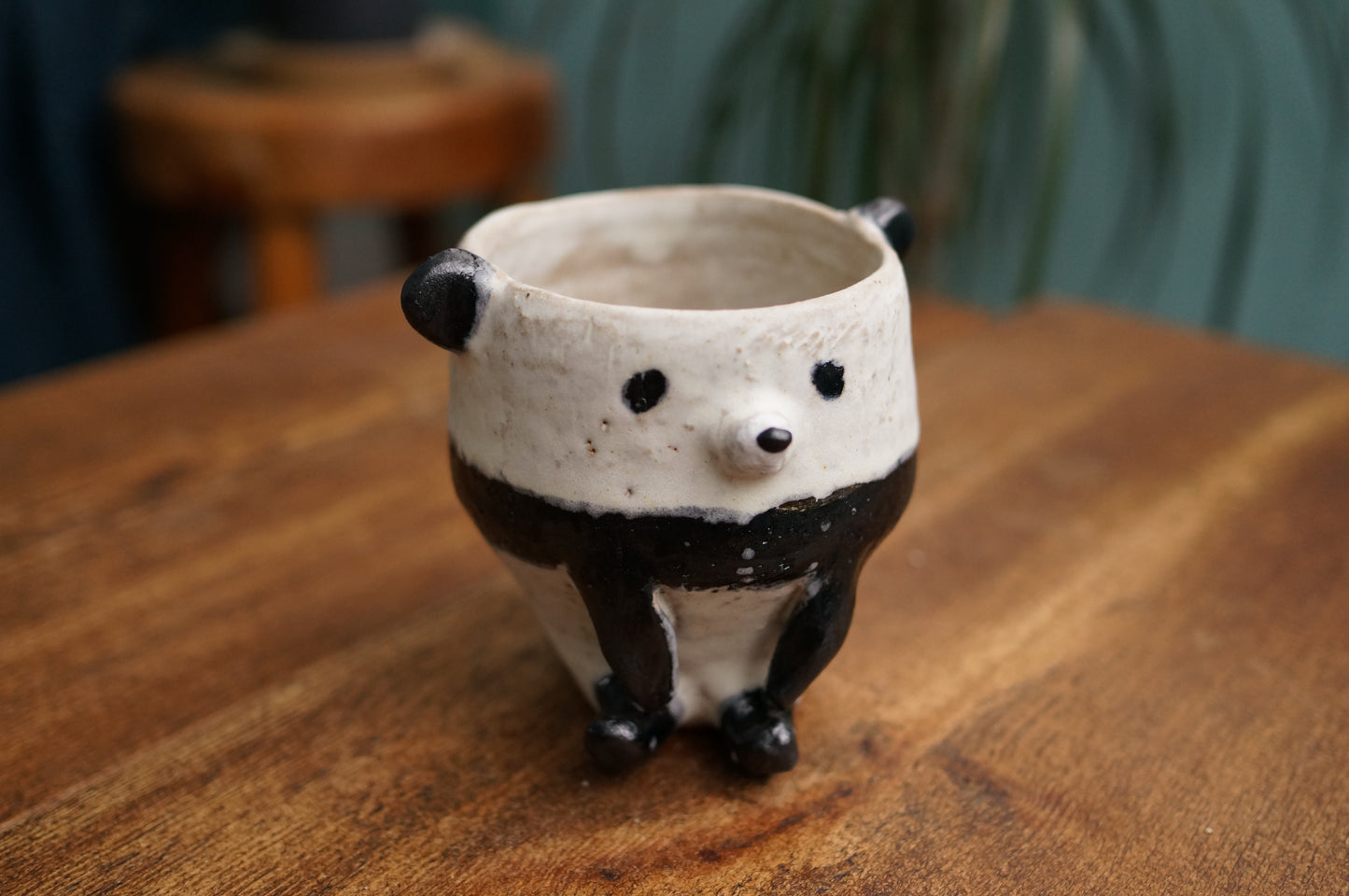 Handbuilt Sitting Panda Cup
