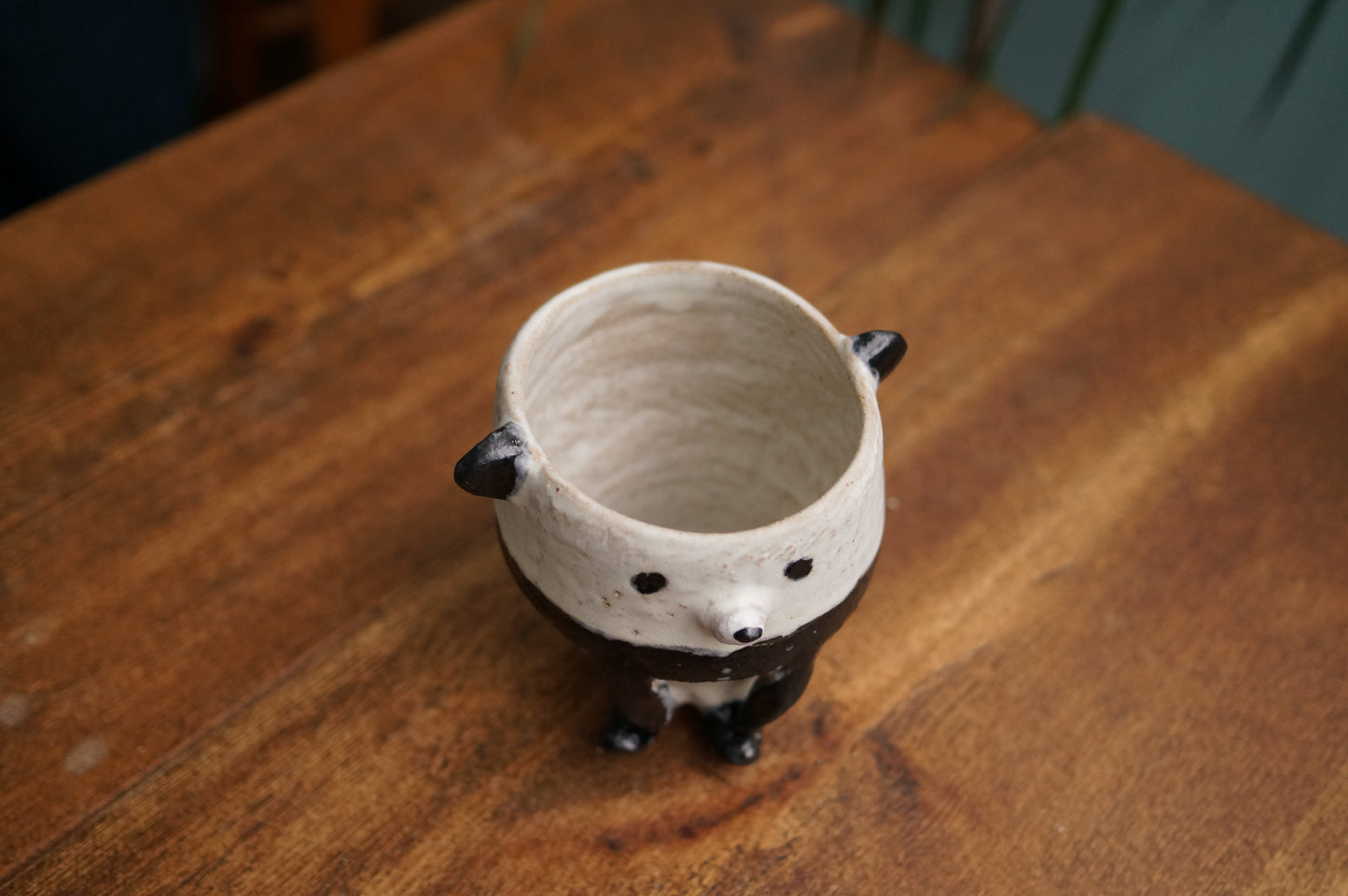 Handbuilt Sitting Panda Cup
