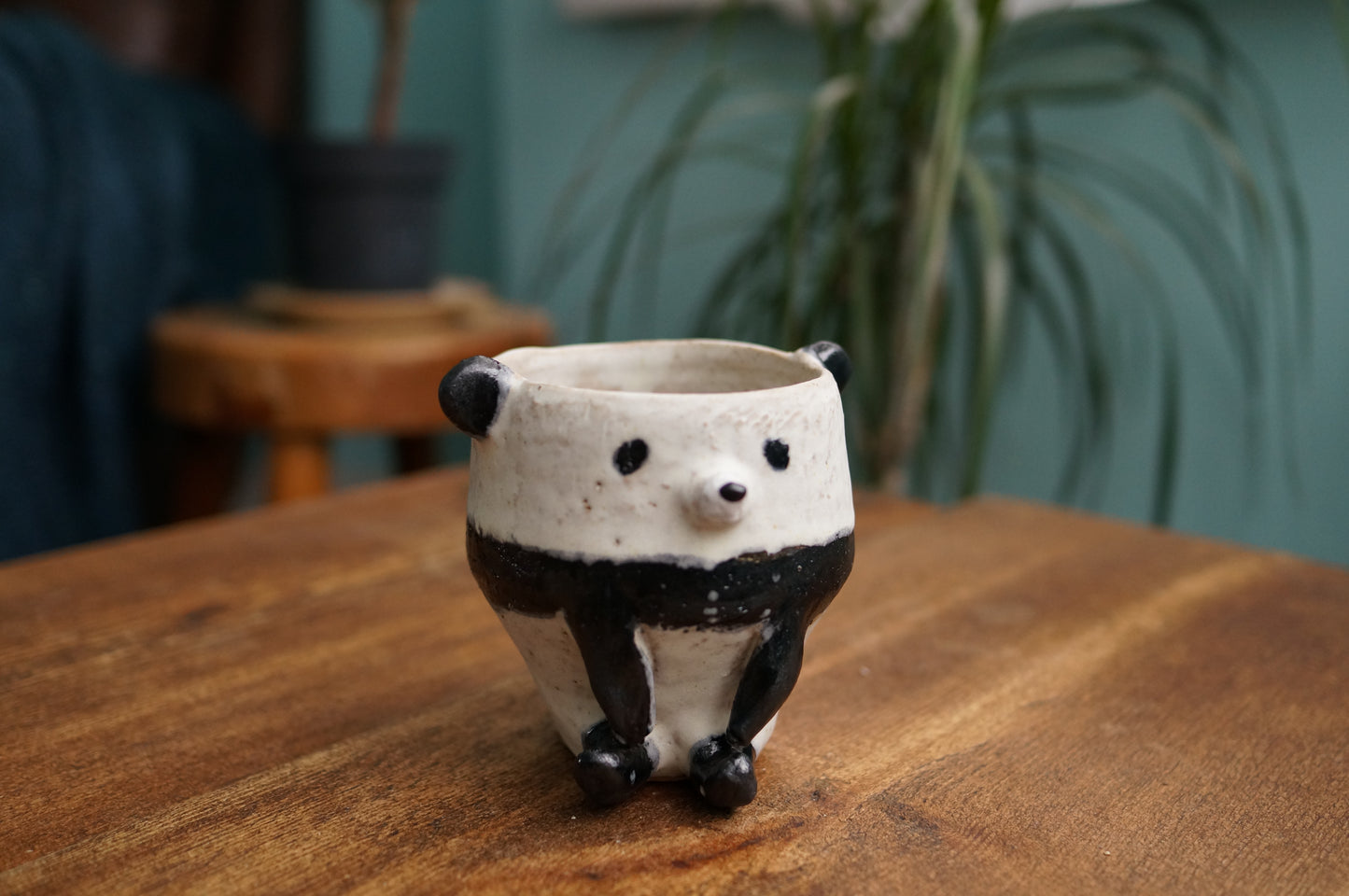 Handbuilt Sitting Panda Cup
