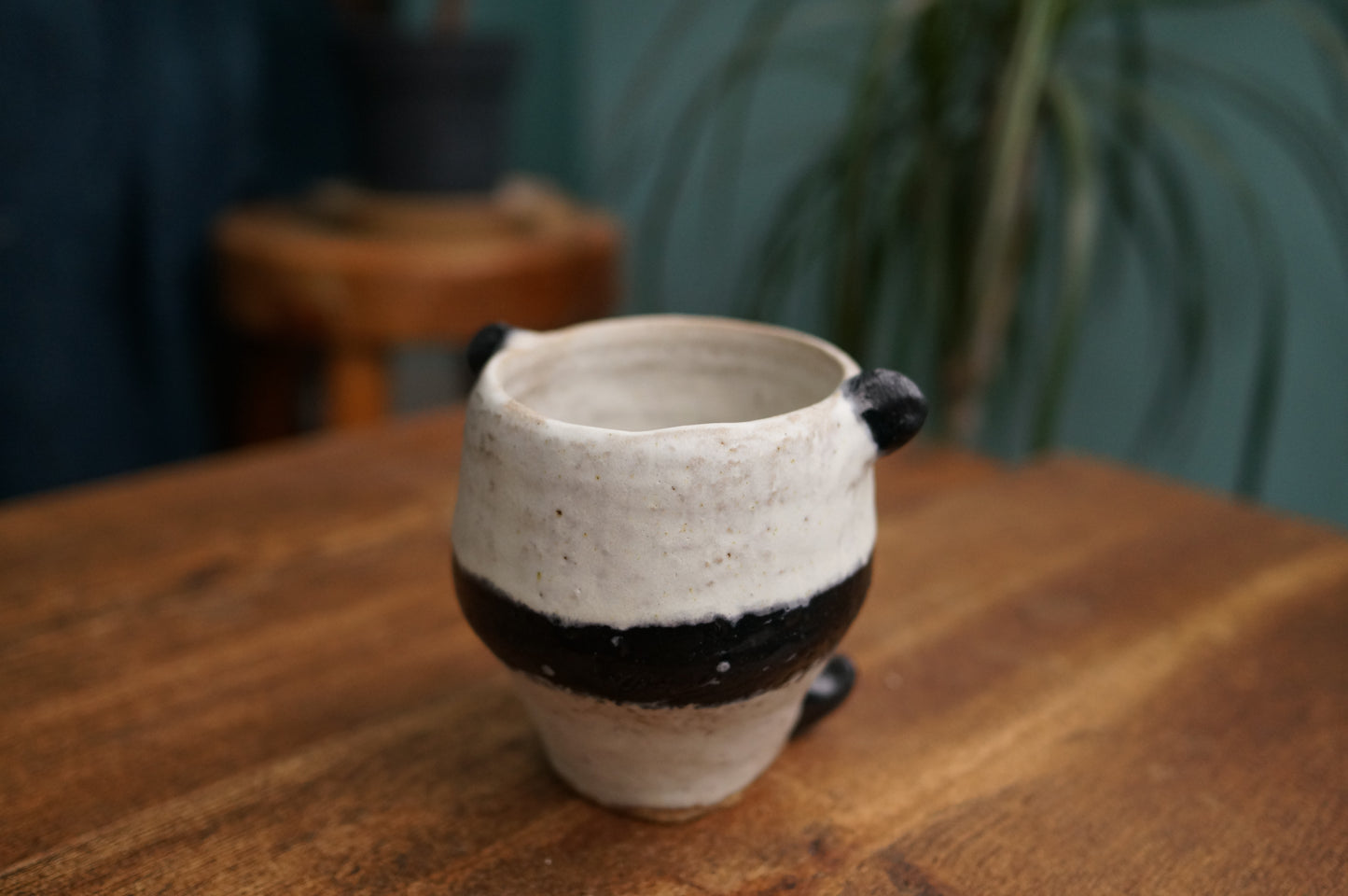 Handbuilt Sitting Panda Cup