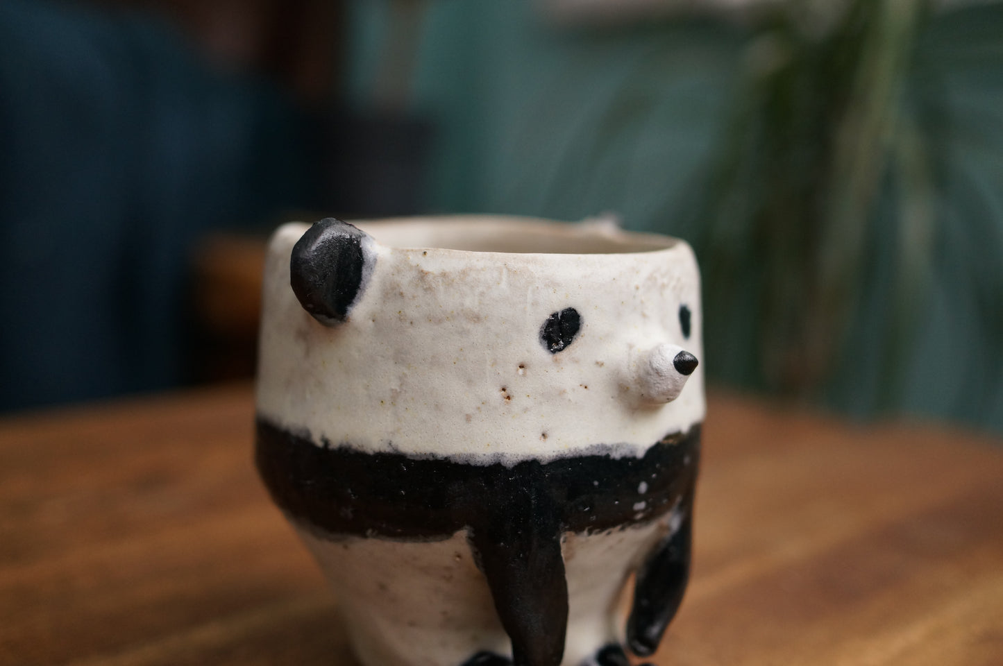 Handbuilt Sitting Panda Cup