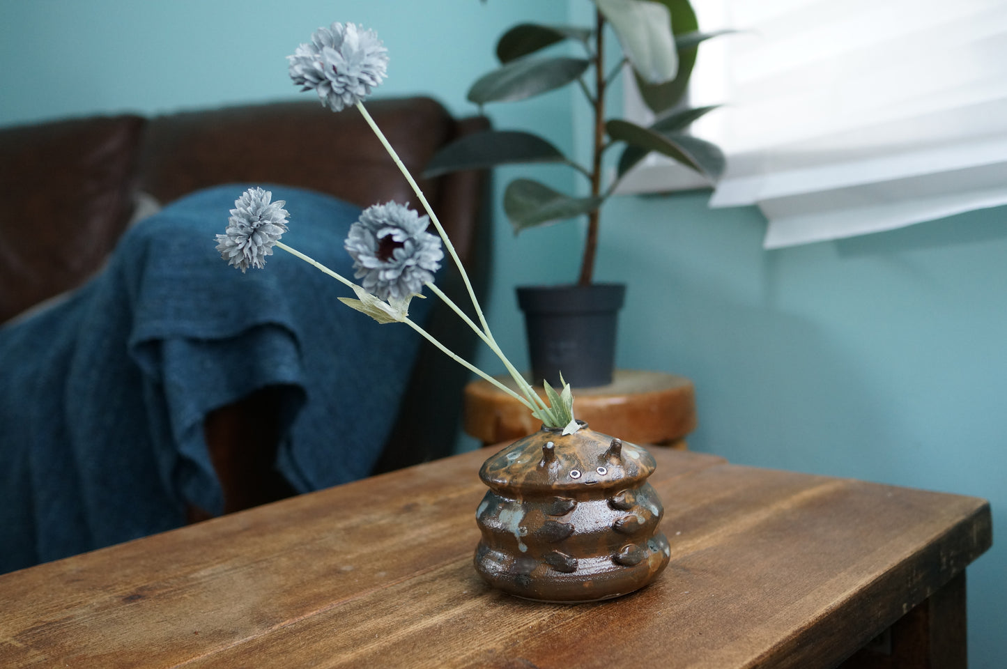 Brown Caterpillar Vase