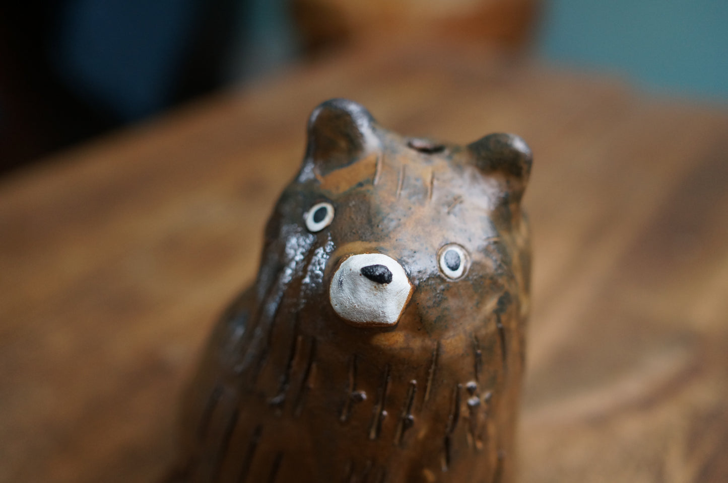 Matt Brown Bear Vase