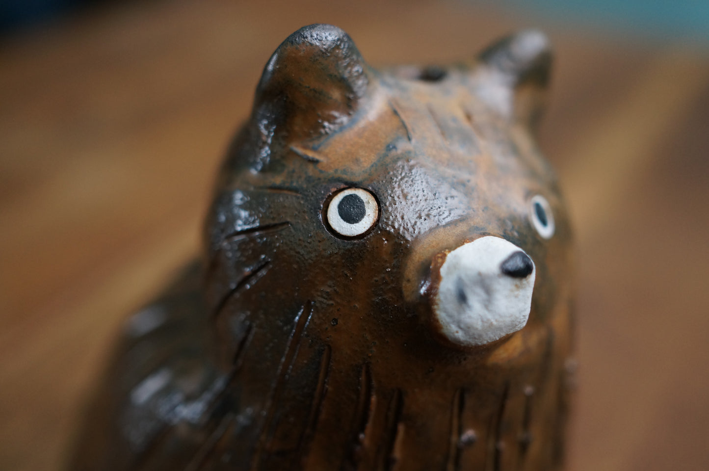 Matt Brown Bear Vase