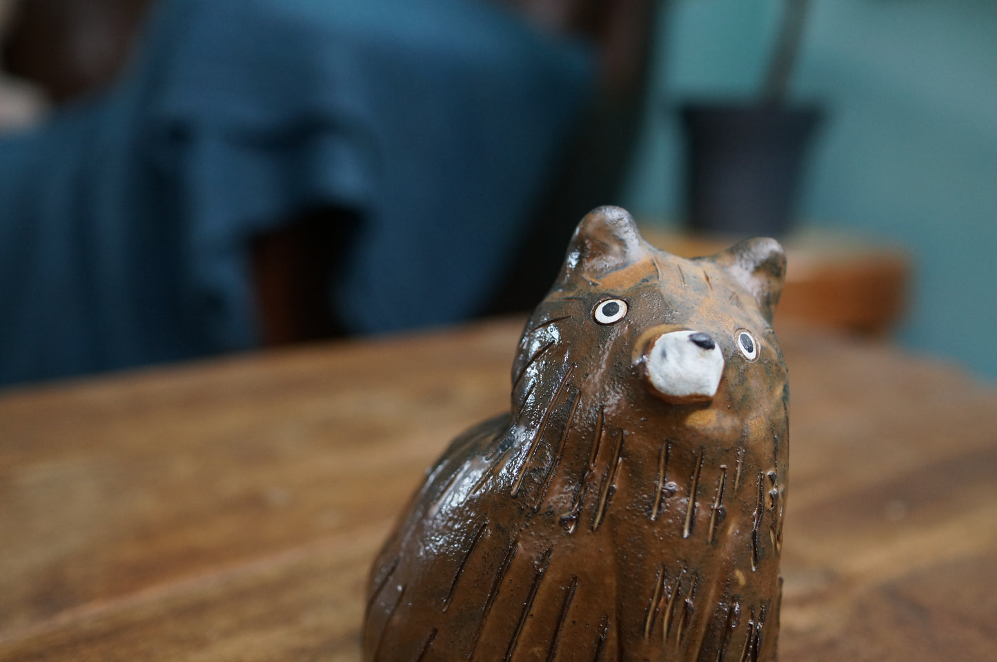 Matt Brown Bear Vase