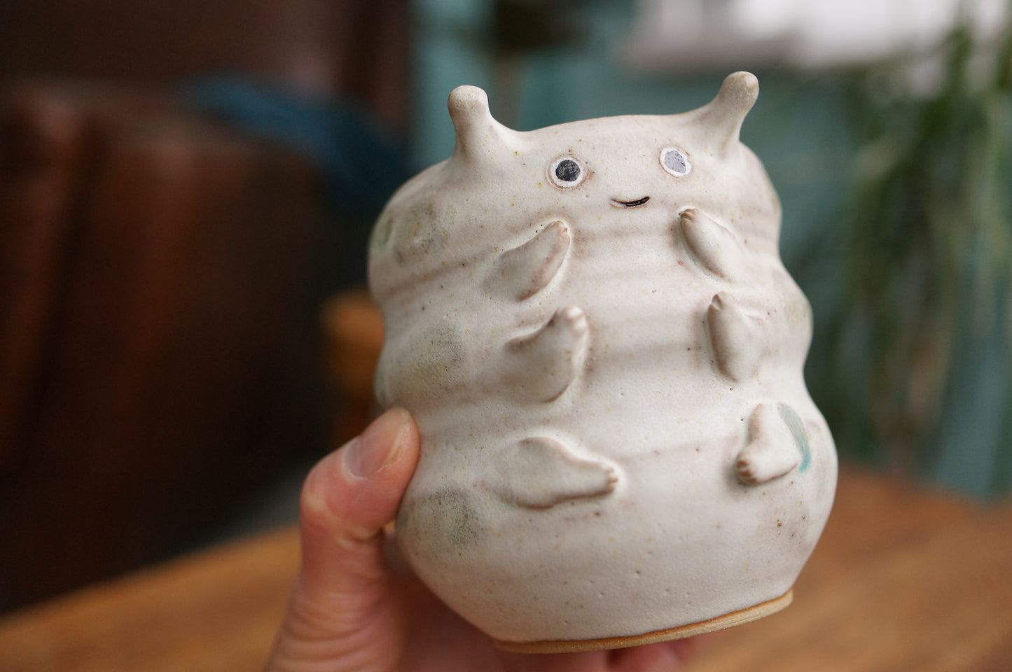 Matt White Caterpillar Mug