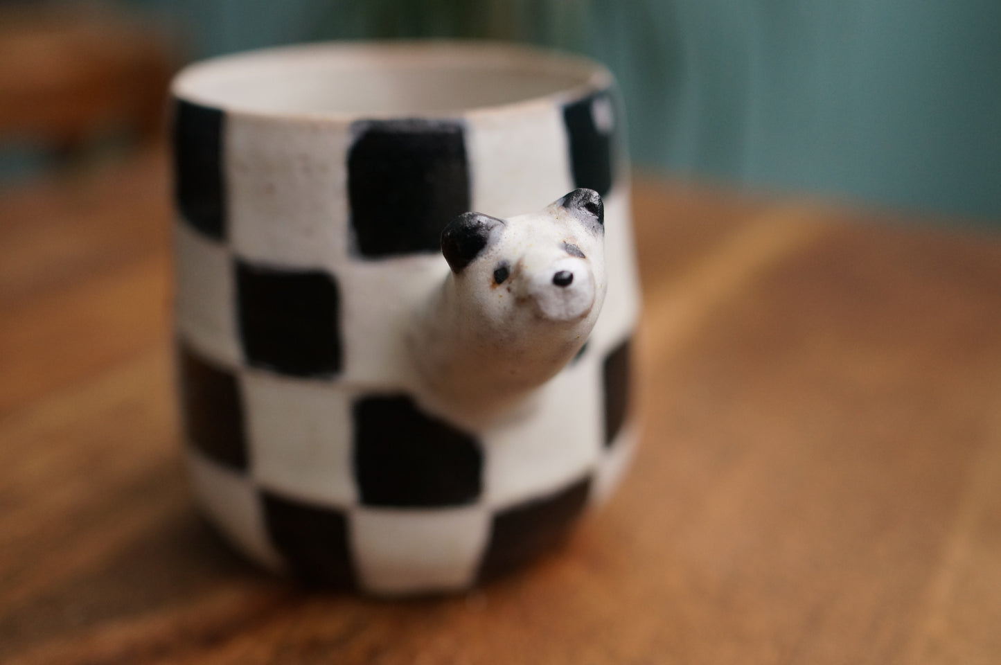 Checked Panda Mug