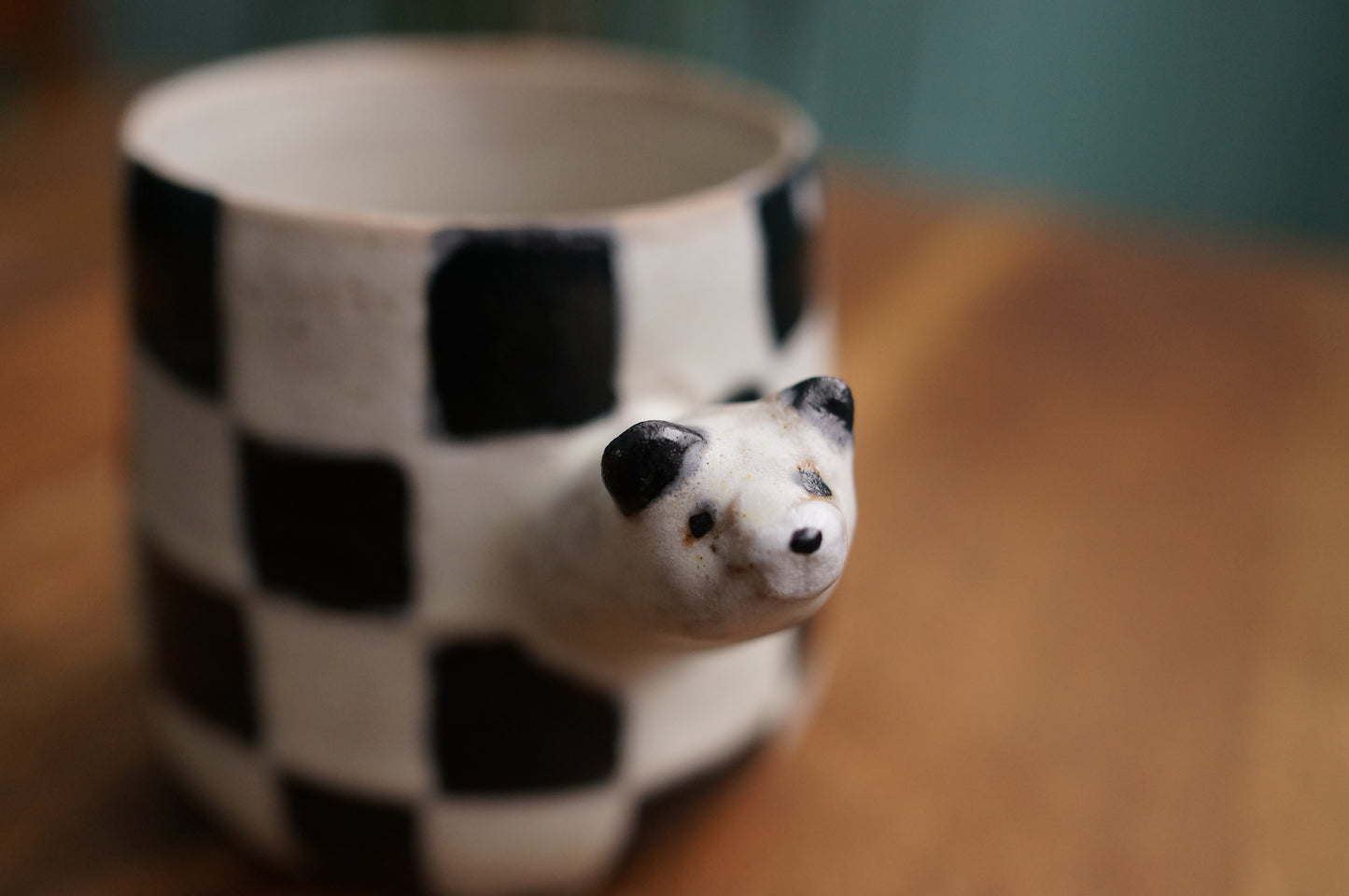 Checked Panda Mug