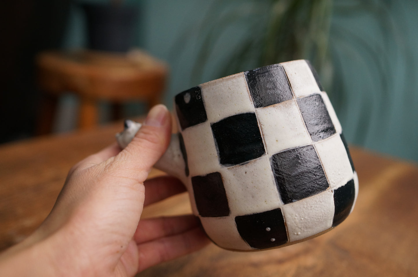 Checked Panda Mug