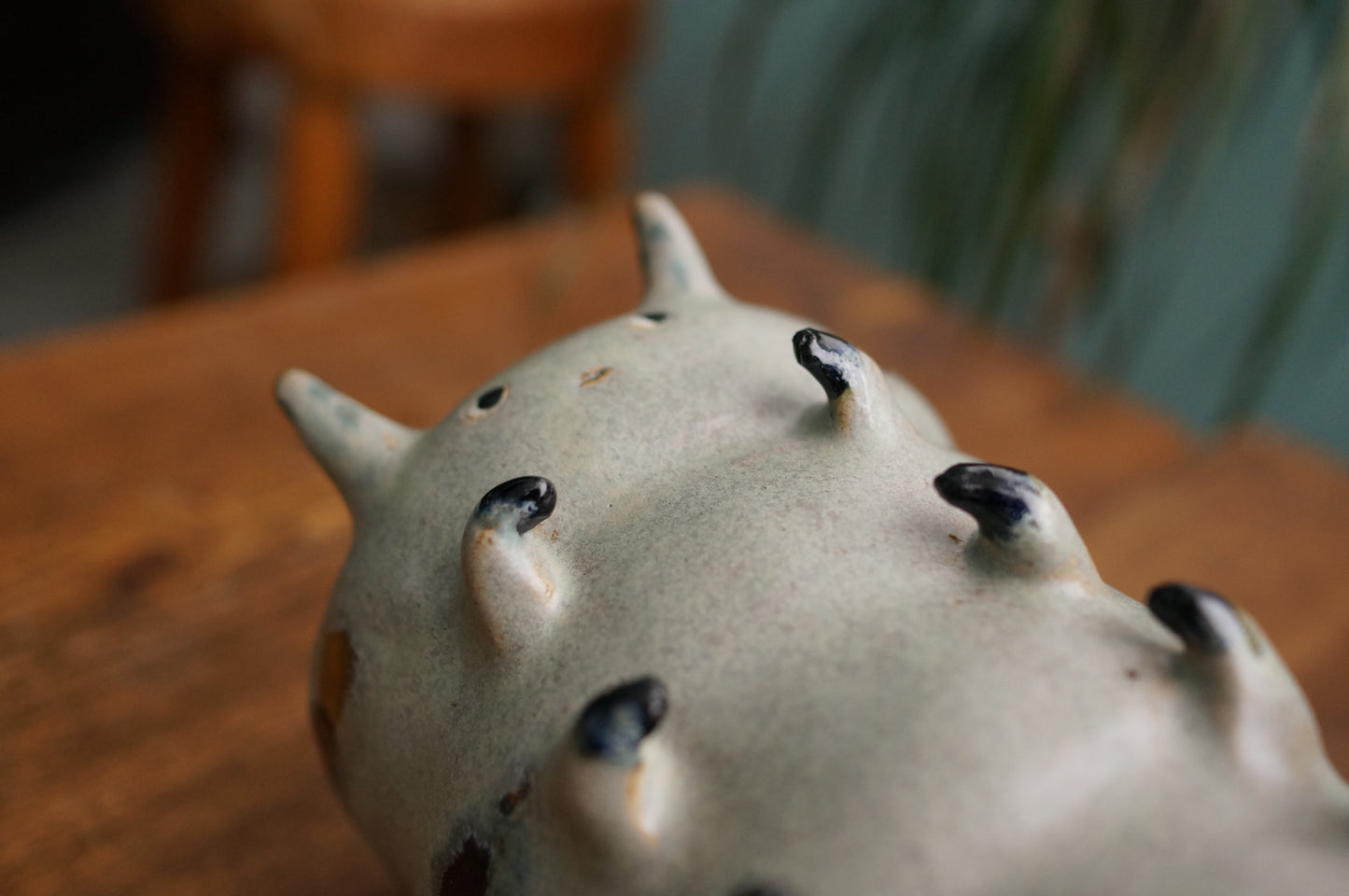 Grey Green Caterpillar Vase