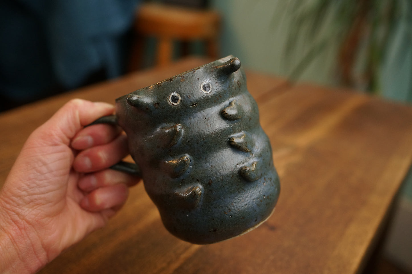 Blue Caterpillar Mug