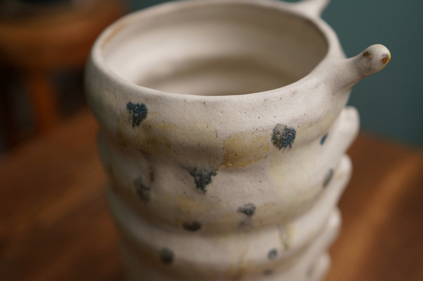 Satin White Caterpillar Vase