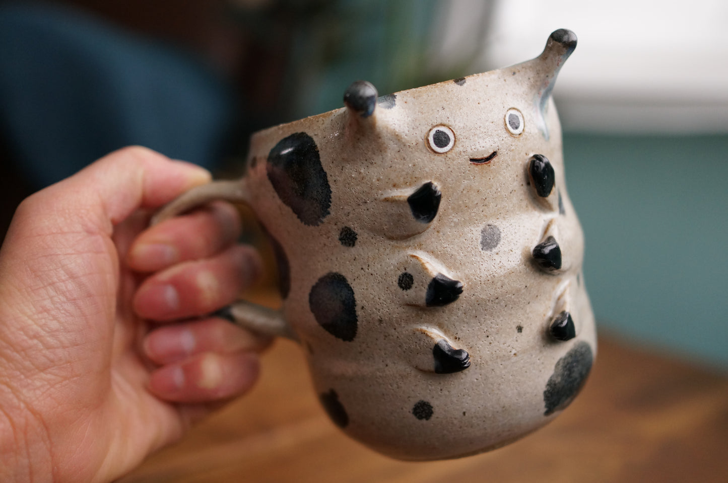 Crystal White Caterpillar Mug