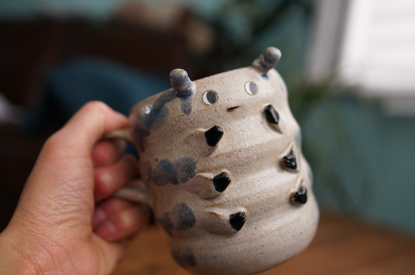 Crystal White Caterpillar Mug