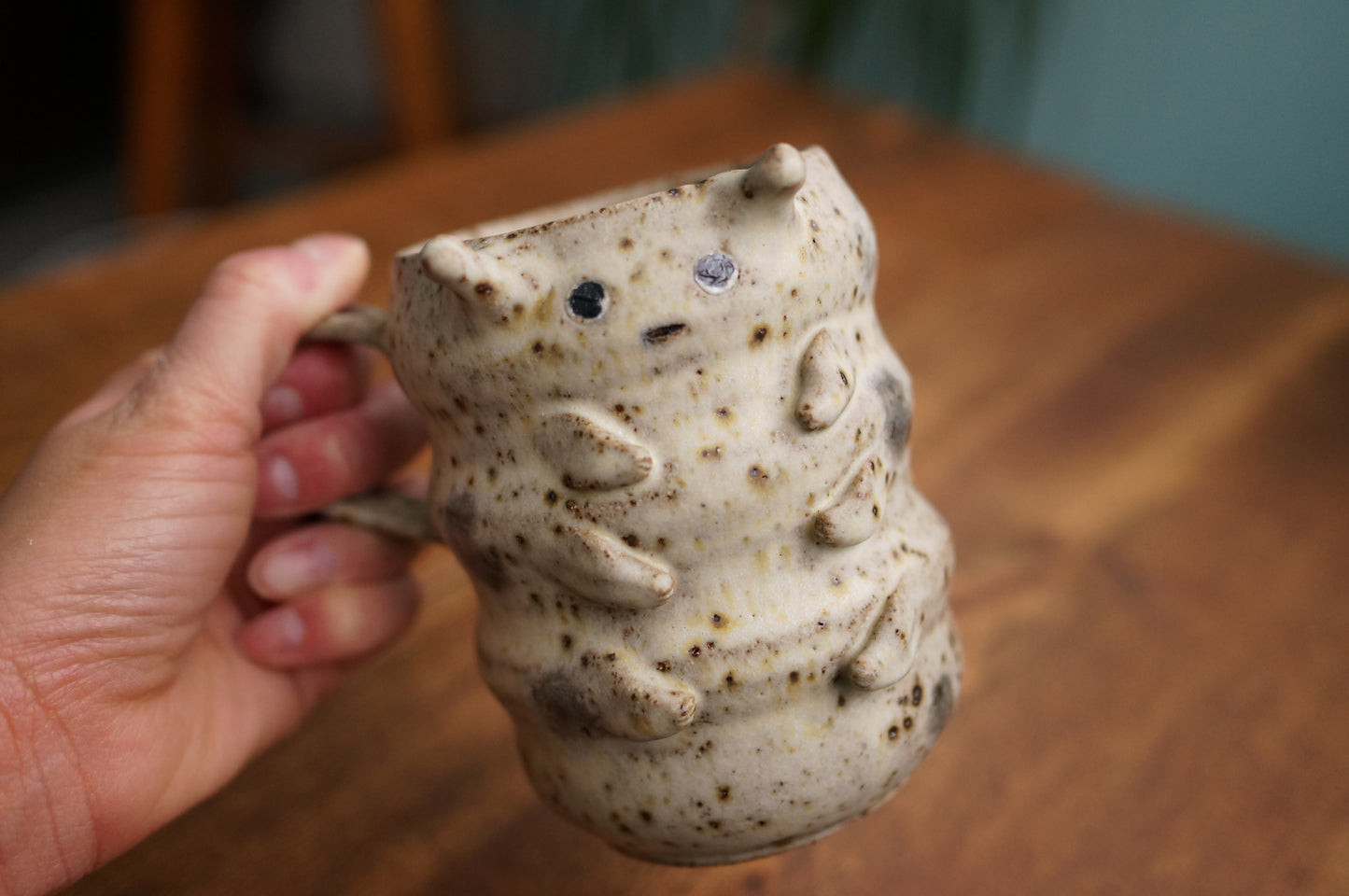 Matt White Caterpillar Mug