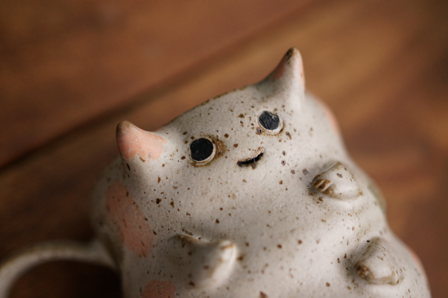 Cream White Caterpillar Mug