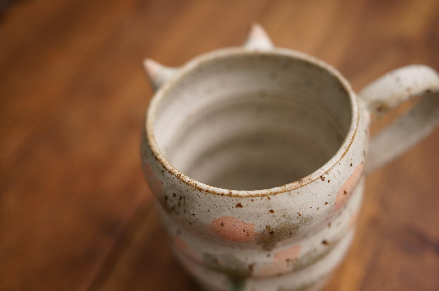 Cream White Caterpillar Mug