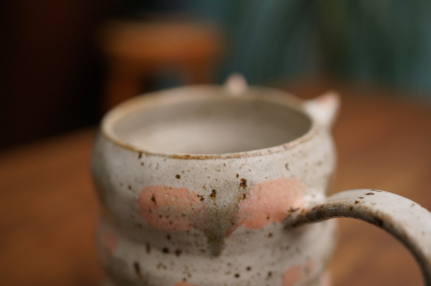 Cream White Caterpillar Mug