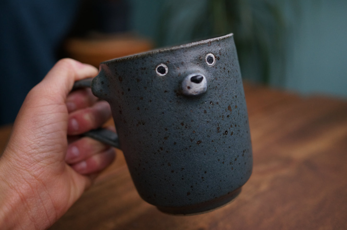 Dark Blue Bear Mug