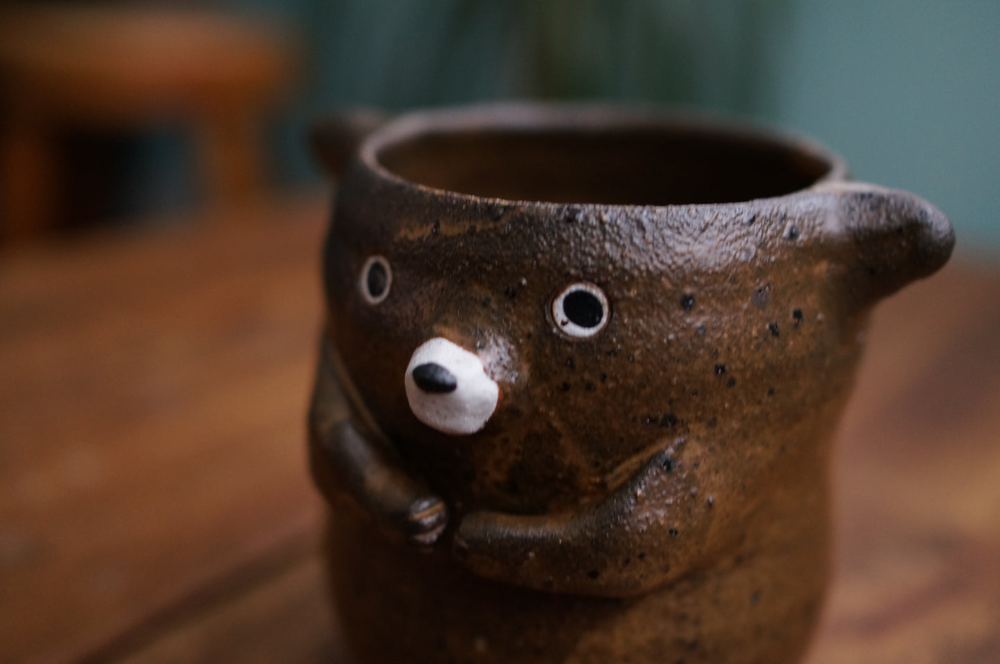 Matte Brown Bear Cup