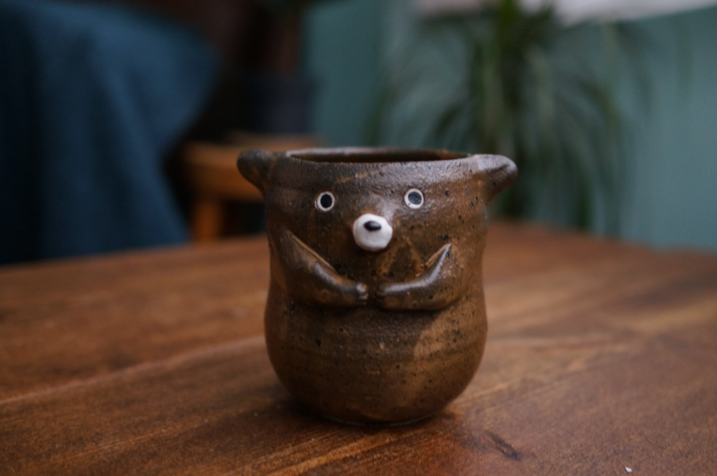 Matte Brown Bear Cup