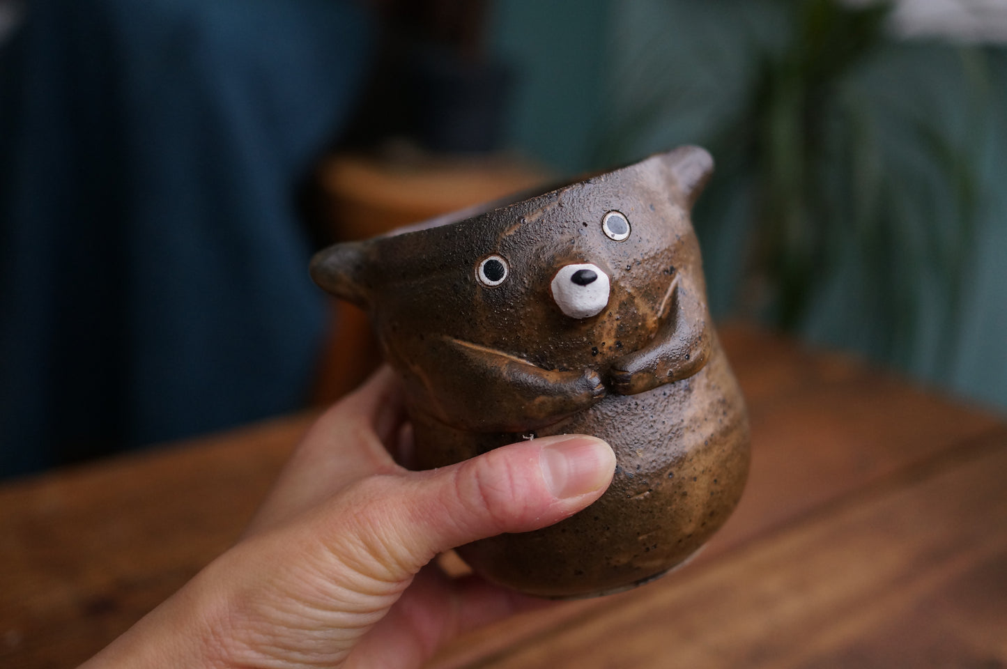 Matte Brown Bear Cup