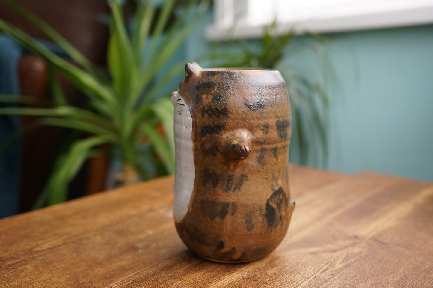 Brown Cat Vase