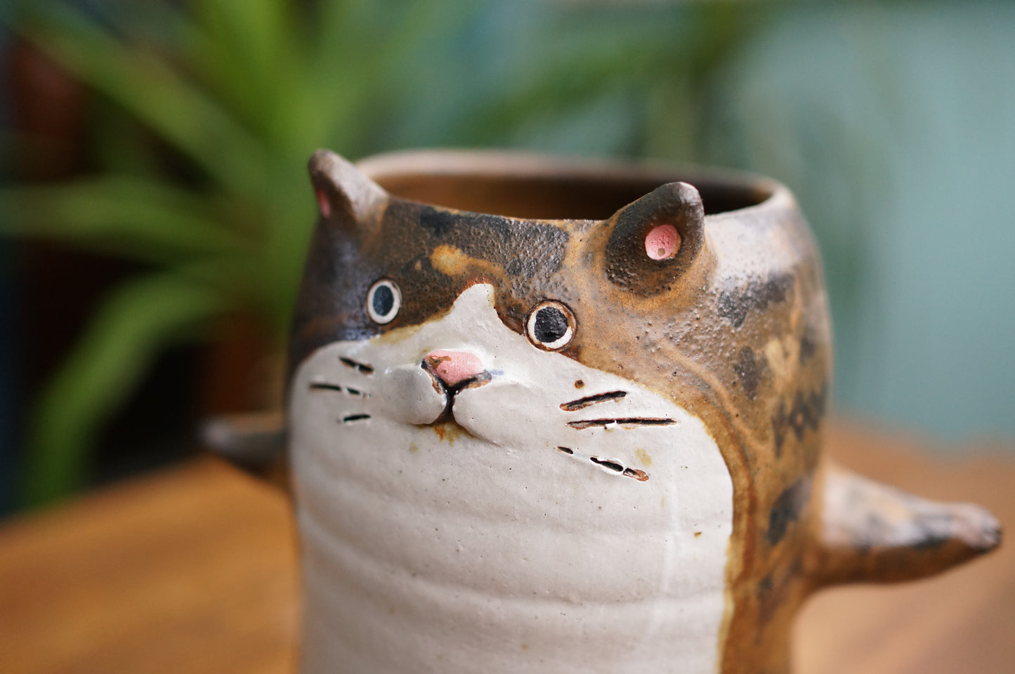 Brown Cat Vase