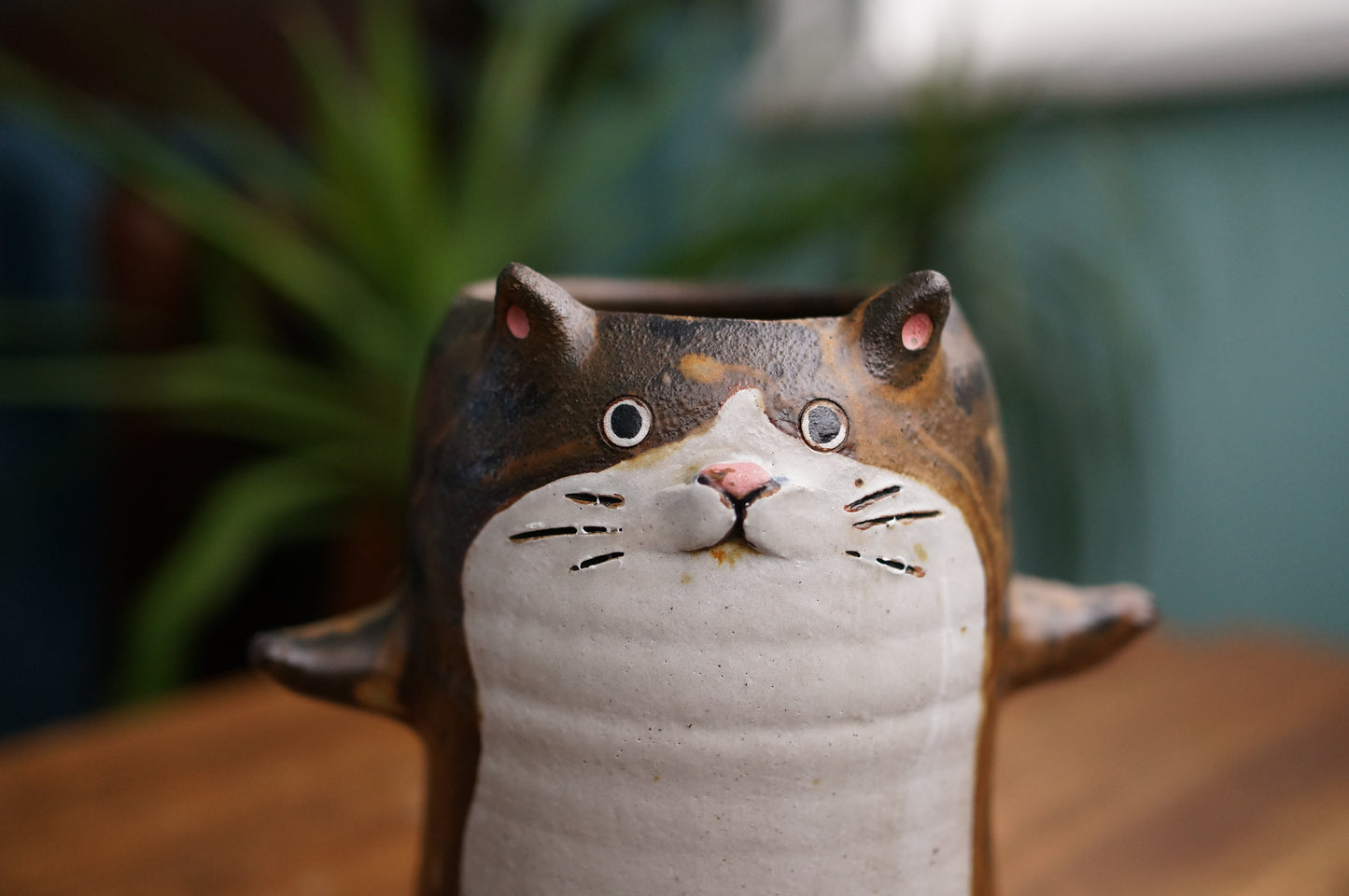 Brown Cat Vase